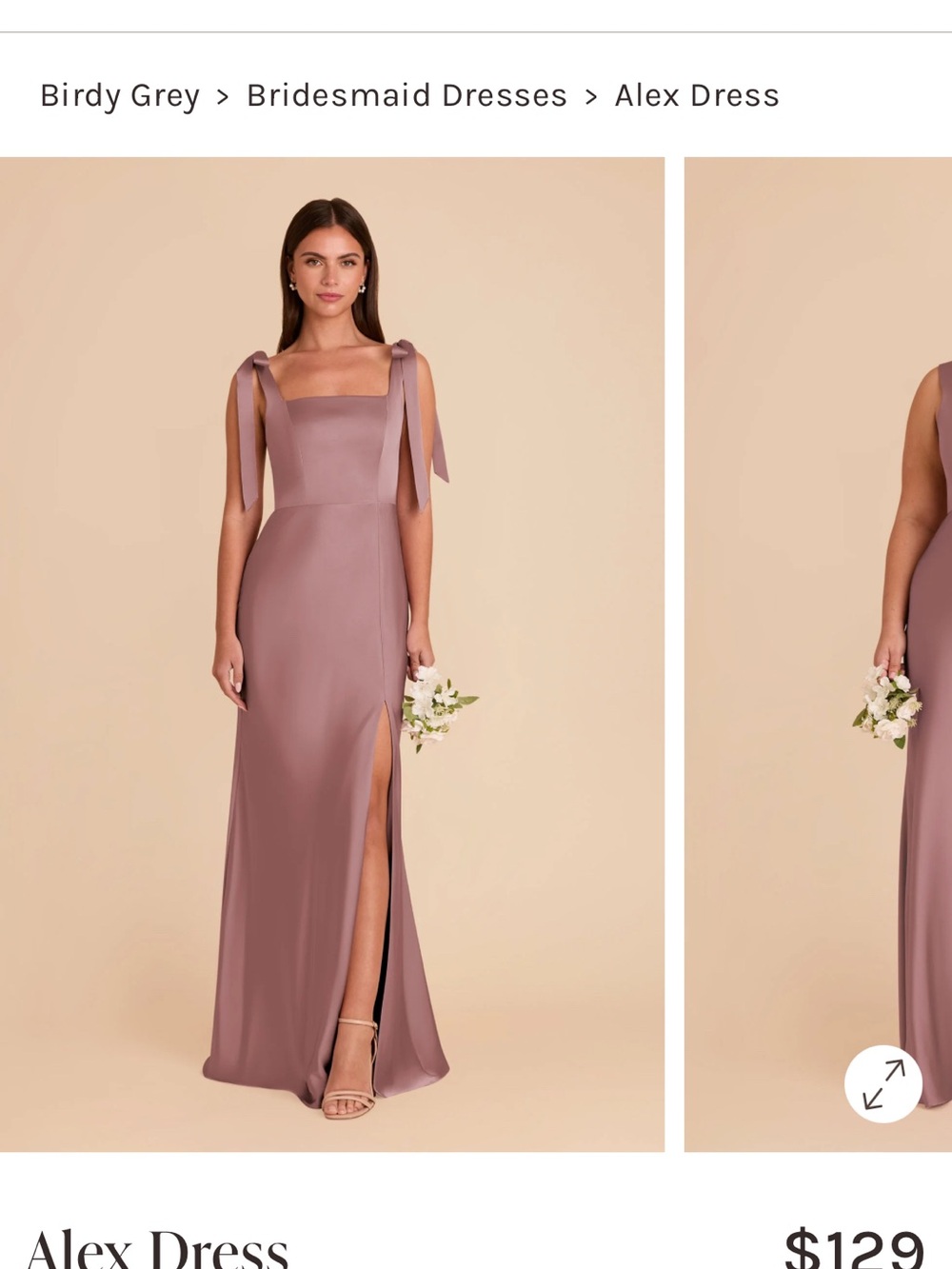 Birdy Grey Alex Maxi Dress in Dusty Rose Mauve